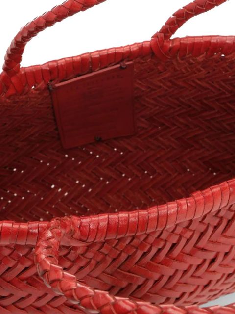 DRAGON DIFFUSION mini Flat Gora woven tote bag - Red