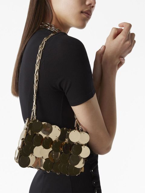 Rabanne mini Sparkle layered bag - Gold