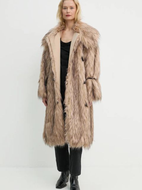 By Malene Birger płaszcz GRACA damski kolor beżowy przejściowy Q72640001 - zdjęcie produktu nr 2