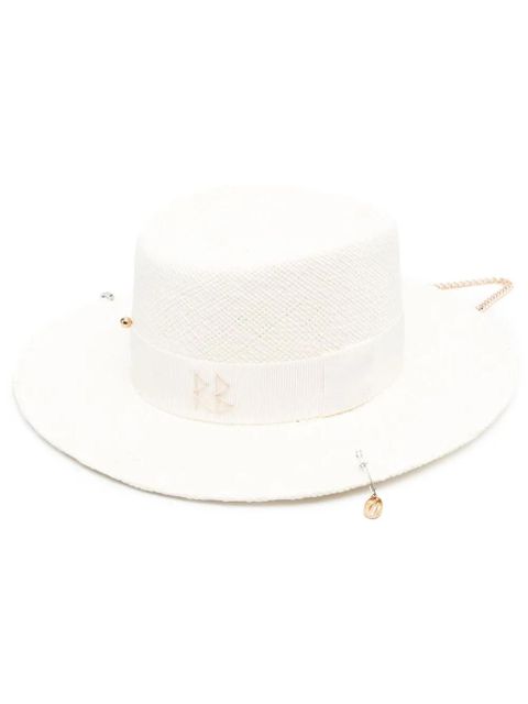 Ruslan Baginskiy embellished straw hat - White - zdjęcie produktu nr 1