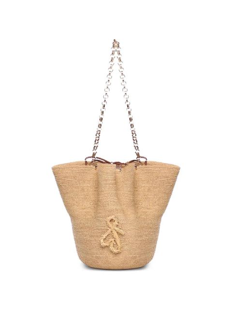 Ruslan Baginskiy The HatBag raffia drawstring shoulder bag - Neutrals