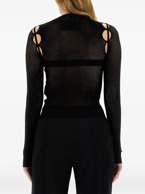 Off-White Net cut-out top - Black