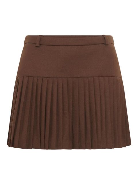 Marine Serre pleated mini skirt - Brown - zdjęcie produktu nr 1