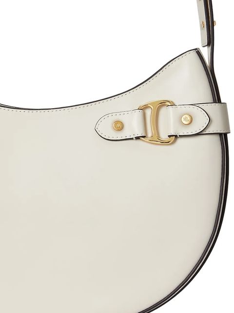 Lauren Ralph Lauren torebka skórzana kolor beżowy 431980156