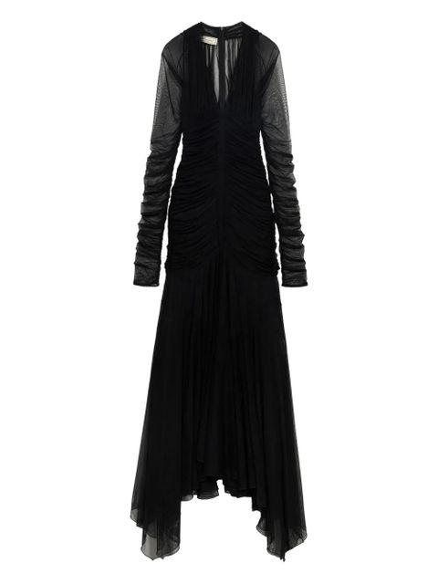 Blumarine ruched tulle dress - Black - zdjęcie produktu nr 1