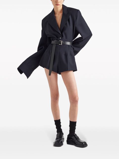 Prada single-breasted mohair shirt jacket - Blue