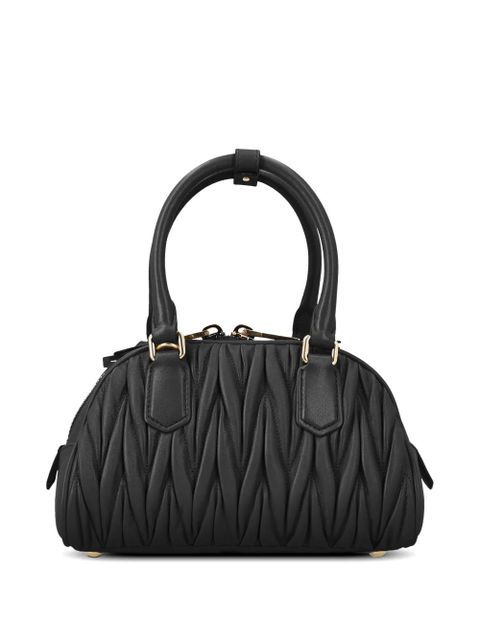 Miu Miu matelassé leather tote bag - Black - zdjęcie produktu nr 2