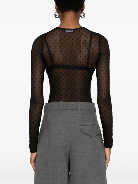 WARDROBE.NYC polka-dot bodysuit - Black