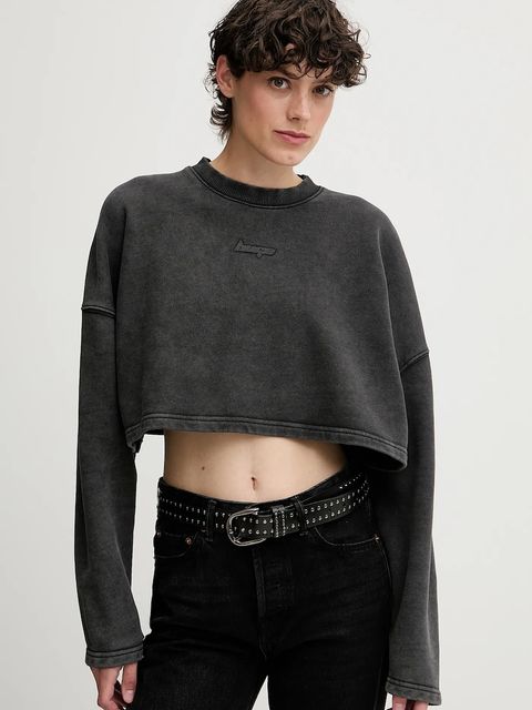 Hugo Blue bluza bawełniana damska kolor szary gładka 50545035 - zdjęcie produktu nr 1