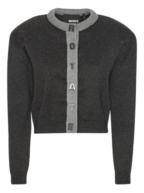 ROTATE BIRGER CHRISTENSEN logo-lettering cardigan - Grey - zdjęcie produktu nr 1