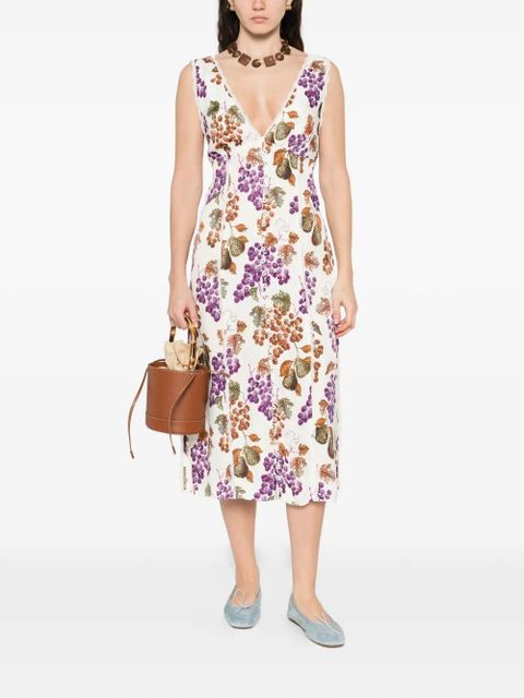 FARM Rio Grape Garden sleeveless midi dress - Neutrals - zdjęcie produktu nr 2