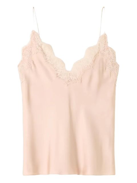 Róhe lace-trim silk top - Pink - zdjęcie produktu nr 1