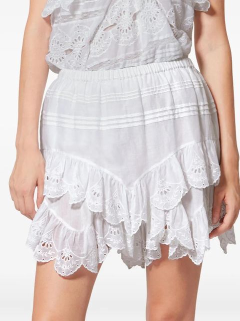 MARANT ÉTOILE Jocadia ruffled shorts - White - zdjęcie produktu nr 2