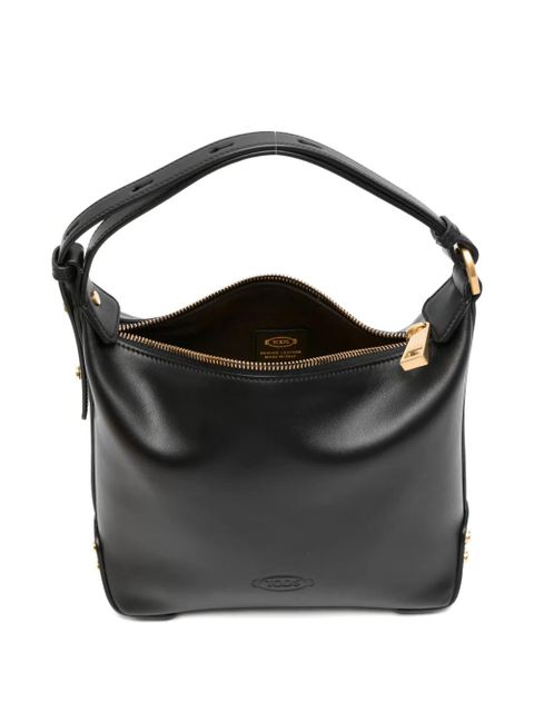 Tod's stud-embellishment leather tote bag - Black