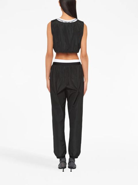Miu Miu logo waistband track pants - Black