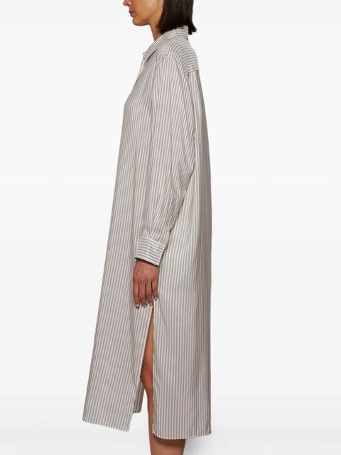 The Row striped shirt dress - Grey