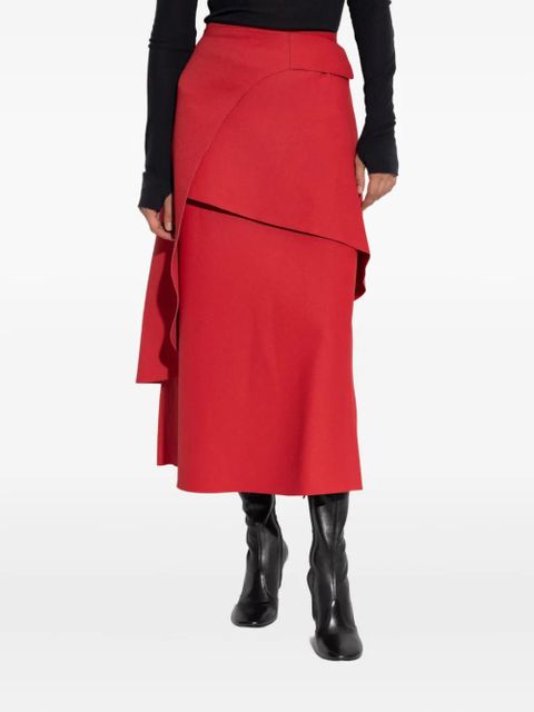 Tory Burch layered asymmetric midi skirt