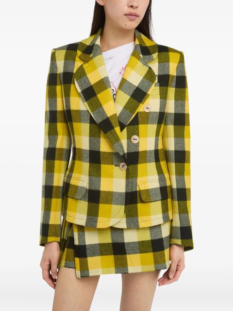Vivienne Westwood Georgia checked double-breasted jacket - Yellow