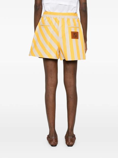 FENDI striped shorts - Yellow