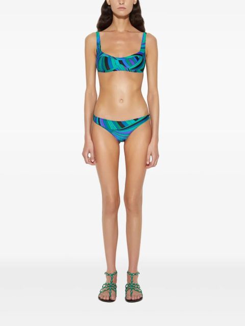 PUCCI Iride-print bikini top - Blue