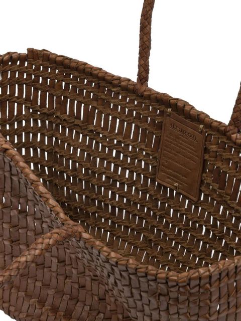 DRAGON DIFFUSION Terrafino woven leather tote bag - Brown
