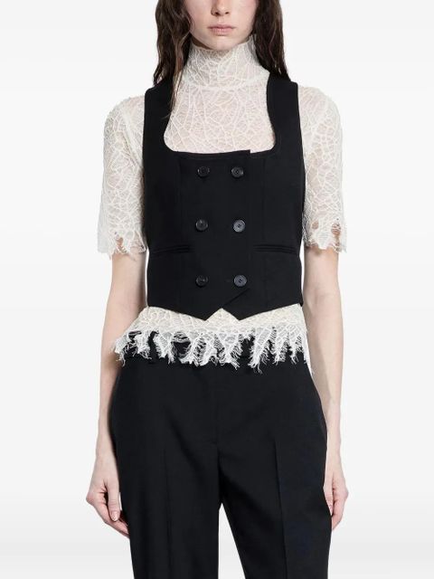 Alexander McQueen double-breasted waistcoat - Black - zdjęcie produktu nr 1
