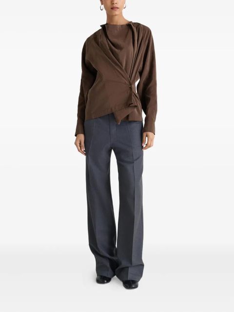 LEMAIRE twisted pleat blouse - Brown - zdjęcie produktu nr 2