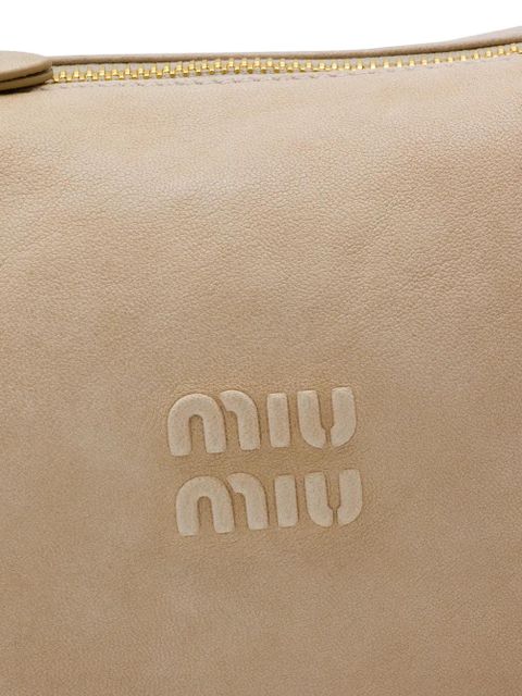 Miu Miu logo-detail leather shoulder bag - Neutrals - zdjęcie produktu nr 2