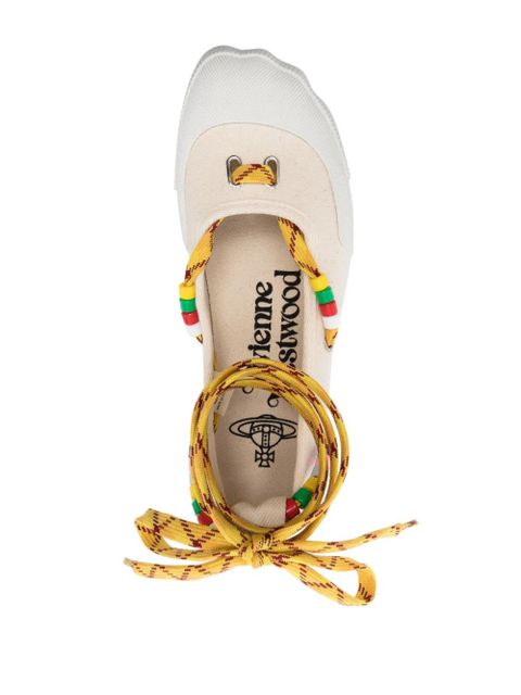Vivienne Westwood lace-up ballerina sneakers - Neutrals
