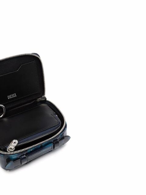 Diesel tie dye-print glossy purse - Blue