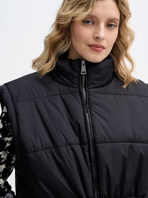 Sisley bezrękawnik kolor czarny przejściowy 6G6HW800Y