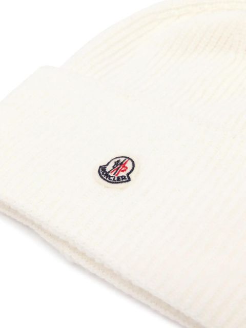 Moncler logo-patch beanie - White - zdjęcie produktu nr 2