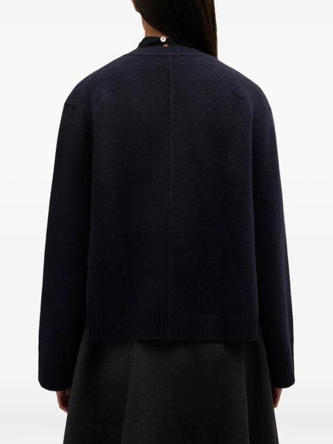 GANNI pocket button-fastening cardigan - Blue - zdjęcie produktu nr 2