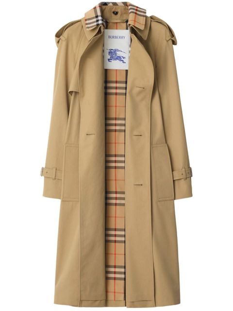 Burberry notched-lapel cotton trench coat - Neutrals - zdjęcie produktu nr 1