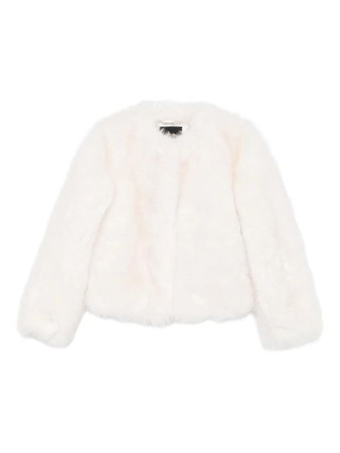 Maje faux-fur cropped jacket - White - zdjęcie produktu nr 1