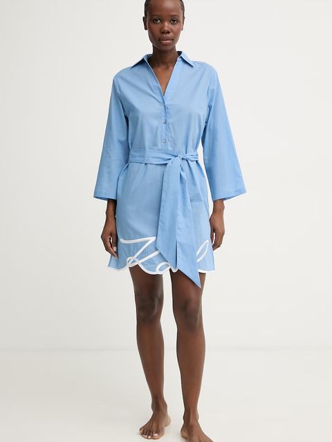 Karl Lagerfeld sukienka letnia bawełniana - zdjęcie produktu nr 1