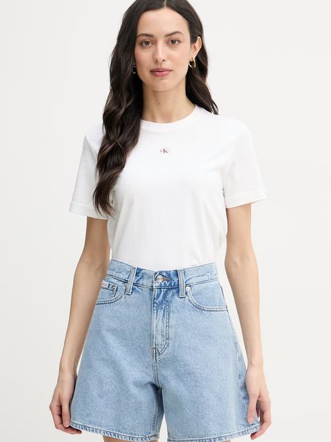Calvin Klein Jeans T-shirt damski bawełniany - zdjęcie produktu nr 1