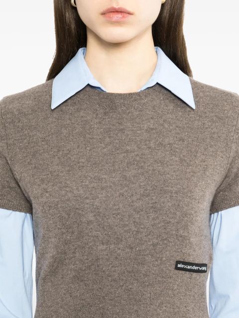 Alexander Wang Prestyled Knit Vest Shirt - Brown