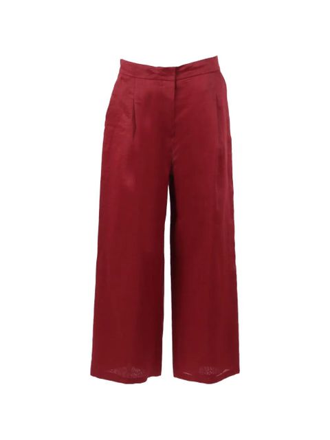 Max Mara pleated wide-leg palazzo pants - Red - zdjęcie produktu nr 1
