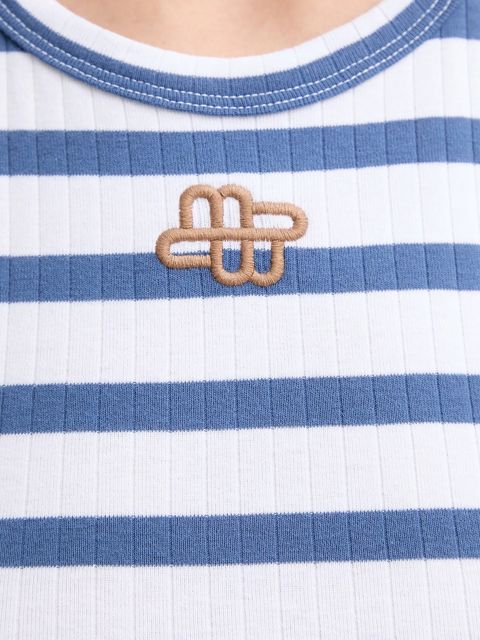 MUNTHE top bawełniany TEZZA kolor niebieski 252111525264 - zdjęcie produktu nr 2