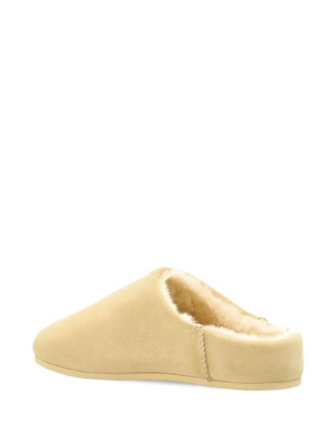 UGG sheepskin-lining flat-sole mules - Yellow