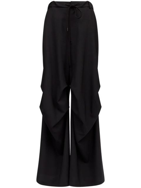 MM6 Maison Margiela single-stitch logo flared trousers - Black - zdjęcie produktu nr 1