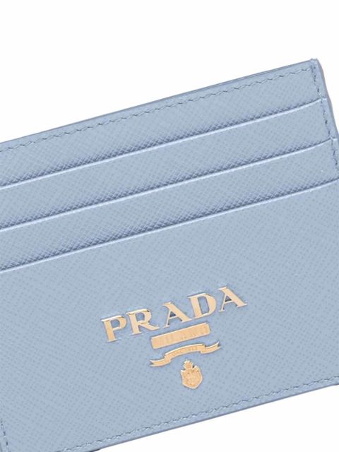 Prada logo lettering cardholder - Blue