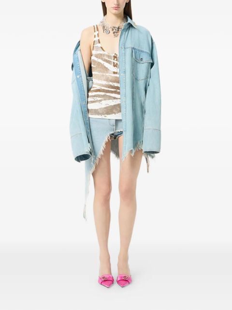 Blumarine zebra-print top - White