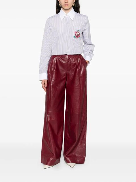 Casablanca striped embroidered shirt - White - zdjęcie produktu nr 2