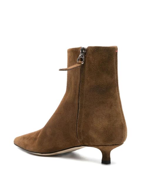 Aeyde pointed-toe kitten-heel boots - Brown