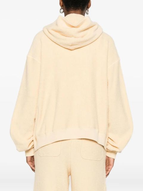 Aya Muse zip-up cotton hoodie - Yellow
