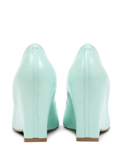 Maison Margiela pointed-toe leather pumps - Blue