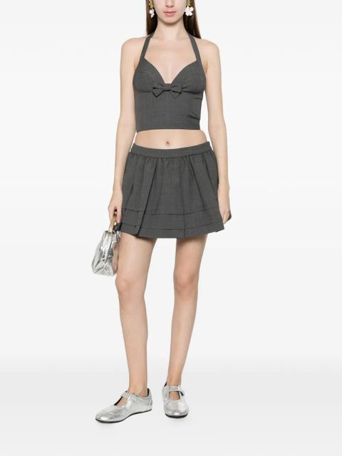 SHUSHU/TONG halterneck bow-tie top - Grey - zdjęcie produktu nr 2