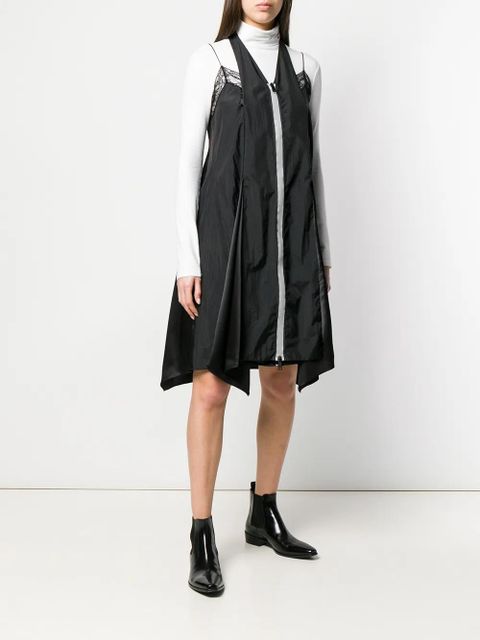 Maison Margiela zip front halter slip dress - Black